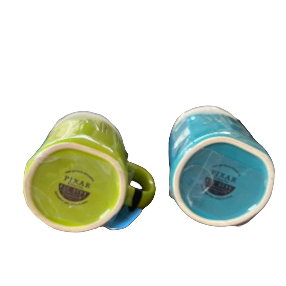 Rae Dunn Pixar Monsters Inc. Mike Wazowski & Sulley Mug Set Artisan Collection - Picture 3 of 7